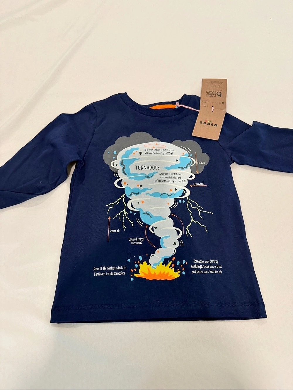 Boden Long Sleeve Graphic Tee Size 3-4 YRS NWT